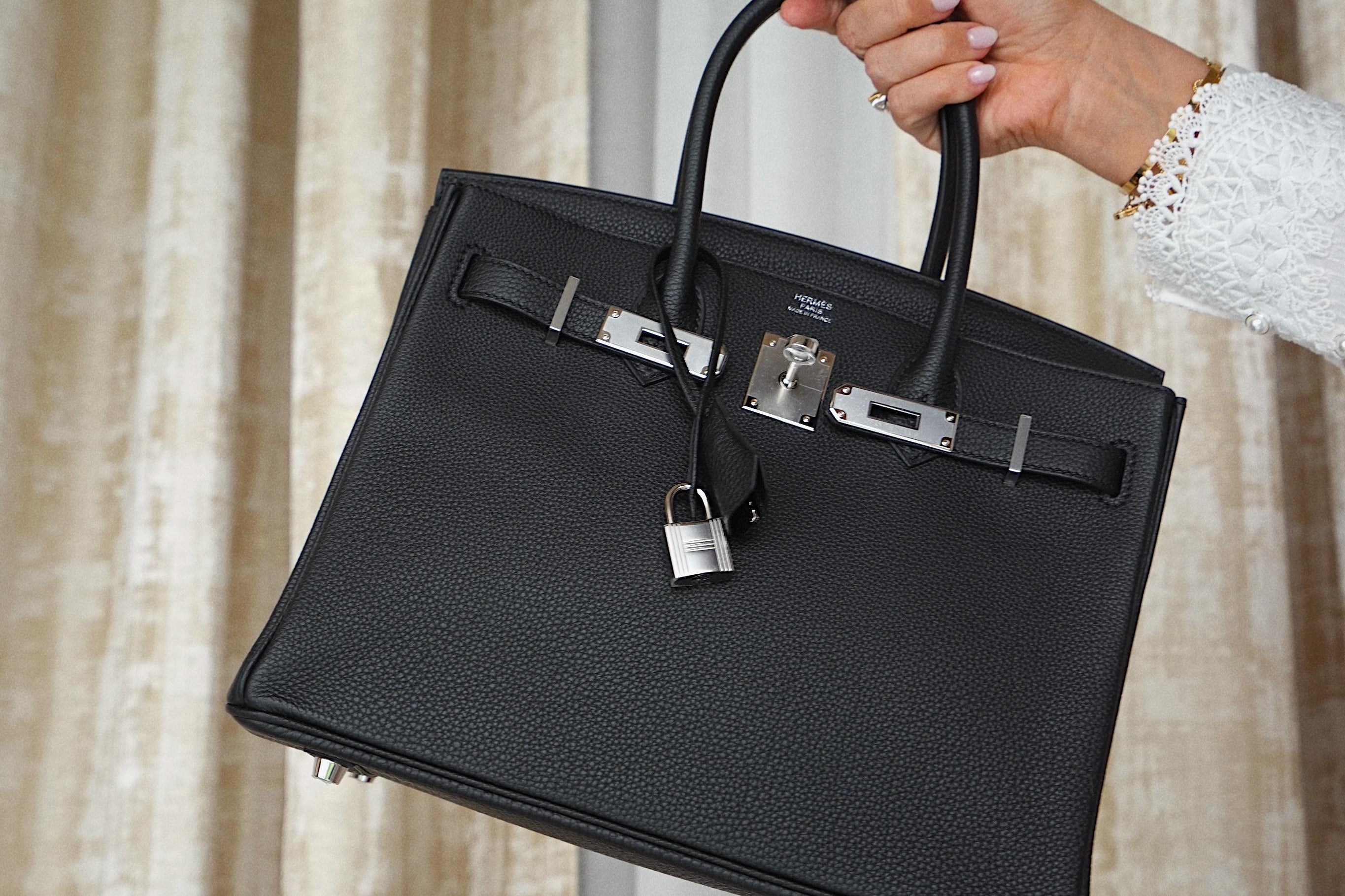 Product image 10 of 16: Birkin 30 Black Togo Palladium Plated K Stamp