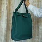 Product image 10 of 21: So Kelly 26 Malachite Togo Palladium Plated Q Square Stamp