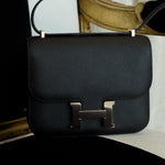 Product image 14 of 17: Constance 18 Black Epsom Rose Gold Plated K Stamp