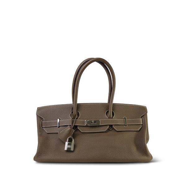 HERMES エルメス Hermès Picotin 18 Clemence Beige De Weimar Palladium Hardware