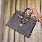 Product image 10 of 17: Birkin 25 Etain Veau Swift Gold Plated D Stamp