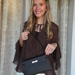 Product image 6 of 19: Kelly Elan Black Epsom Palladium Plated K Stamp
