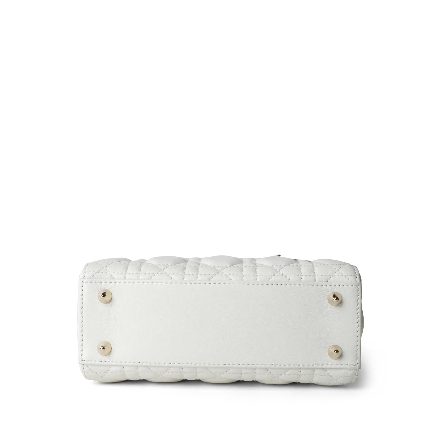 White Lambskin Cannage Lady Dior Small – REDELUXE