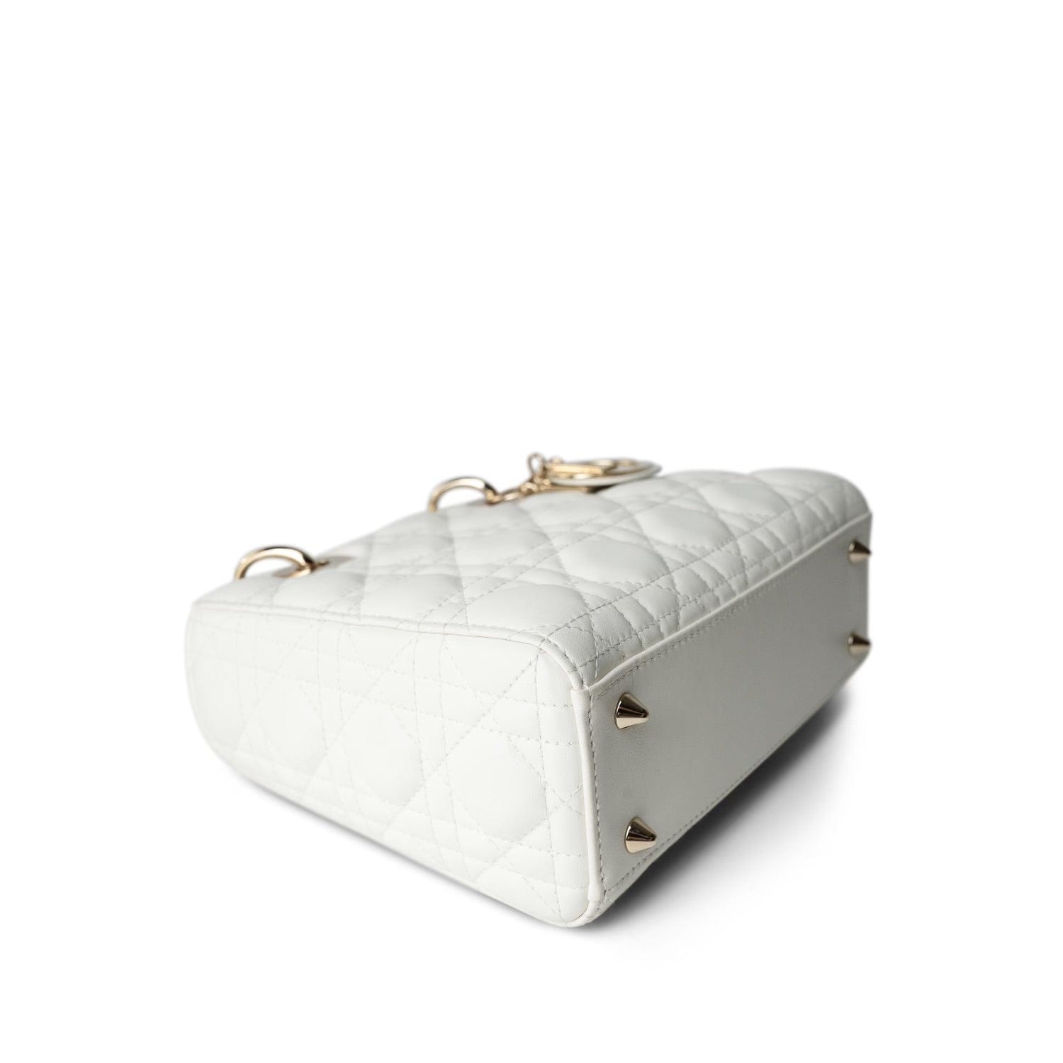 White Lambskin Cannage Lady Dior Small – REDELUXE