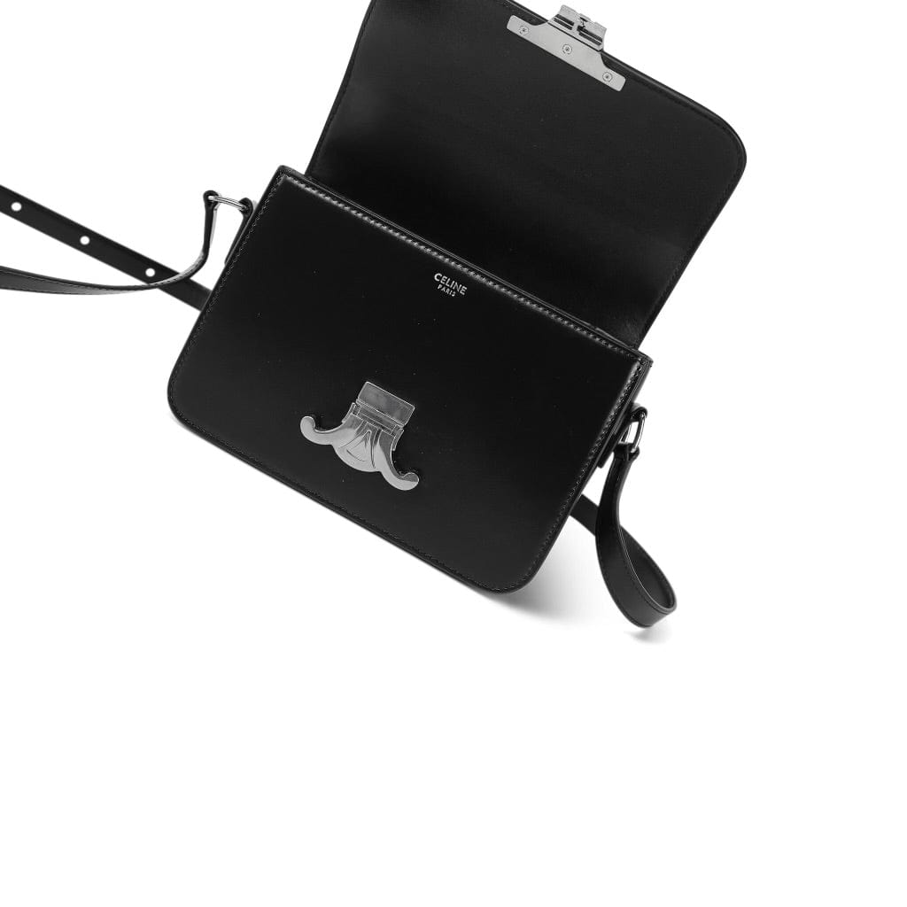 Celine Triomph Teen Black Shiny Calfskin Bag – REDELUXE
