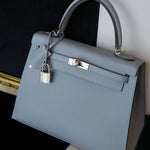 Product image 14 of 20: Kelly Sellier 25 Gris Pantin Epsom Palladium Plated G Stamp
