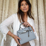 Product image 6 of 20: Kelly Sellier 25 Gris Pantin Epsom Palladium Plated G Stamp