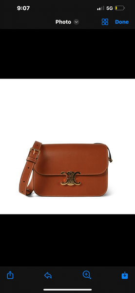【関税送料込】CELINE CLASSIQUE TRIOMPHE BAG Smoked Brown CELINE Classique Triomphe Canvas Shoulder Bag Brown