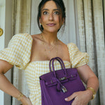 Product image 2 of 22: Birkin 25 Anemone Togo Palladium Plated R Square Stamp