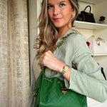 Product image 6 of 19: Green Caviar Quilted 25 Hobo Bag Mini Gold Hardware