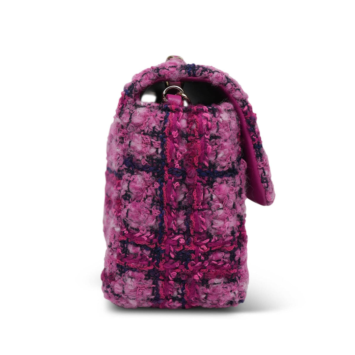 Fuchsia Tweed Quilted Mini Rectangular Flap LGHW