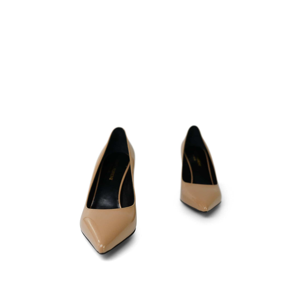 SAINT LAURENT Patent Classic Paris 105 Escarpin Pumps 38 Nude
