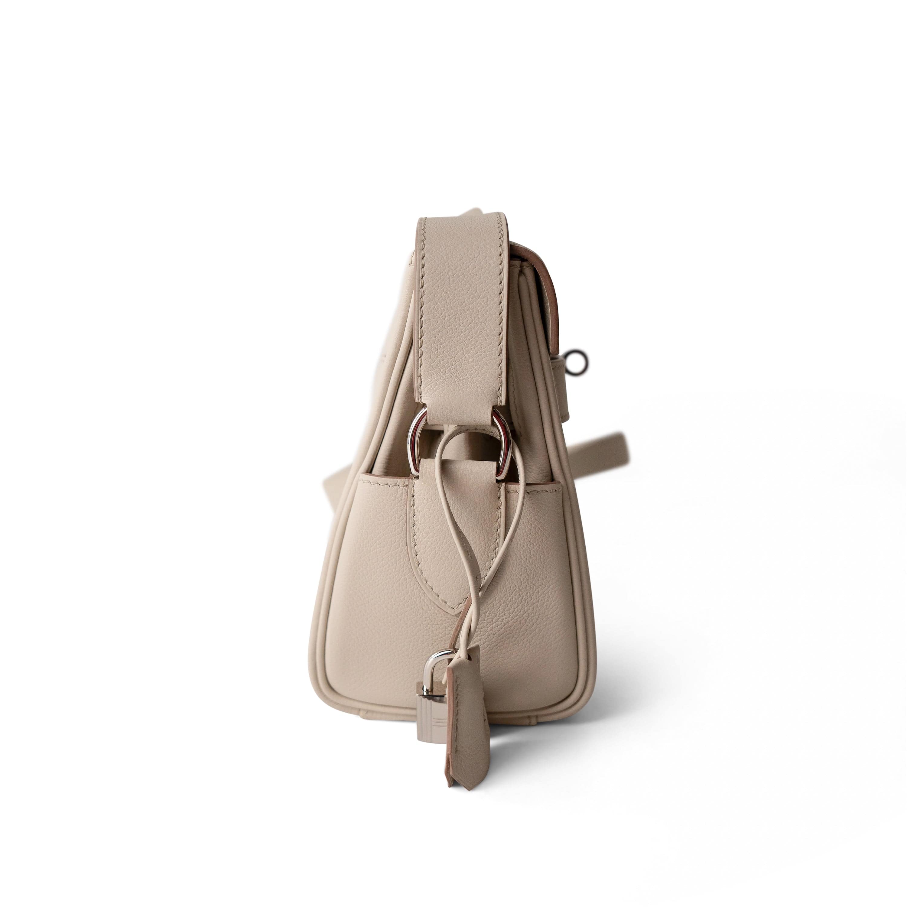 Kelly Messenger Bag Beton B Stamp Palladium Plated REDELUXE