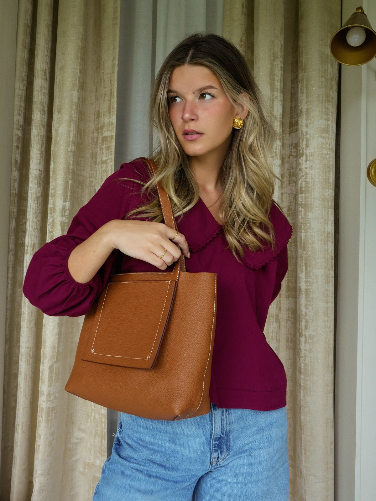 Cabasellier Tote 31 Gold Clemence