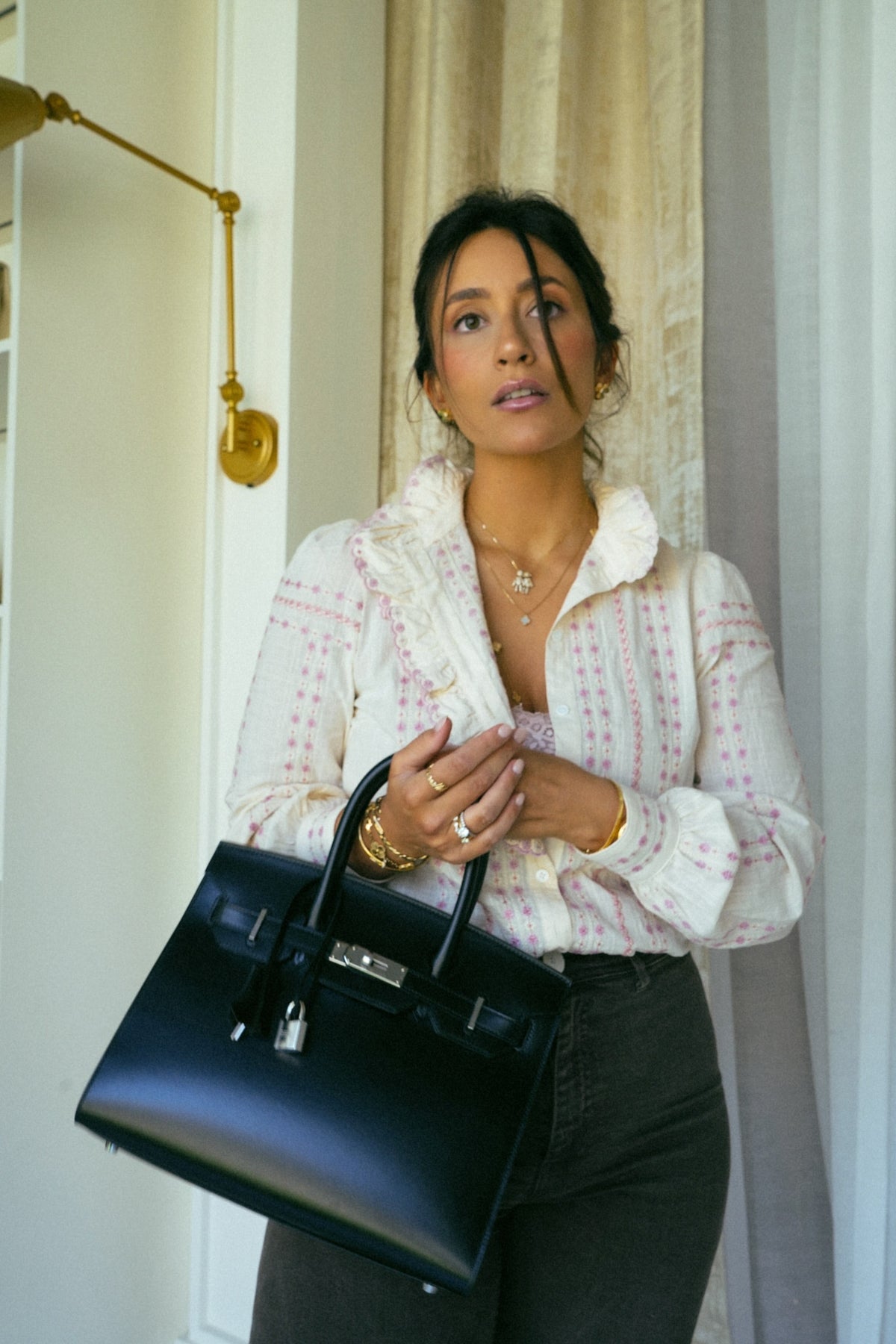 Birkin 30 Black Box Calfskin Palladium Plated W Stamp