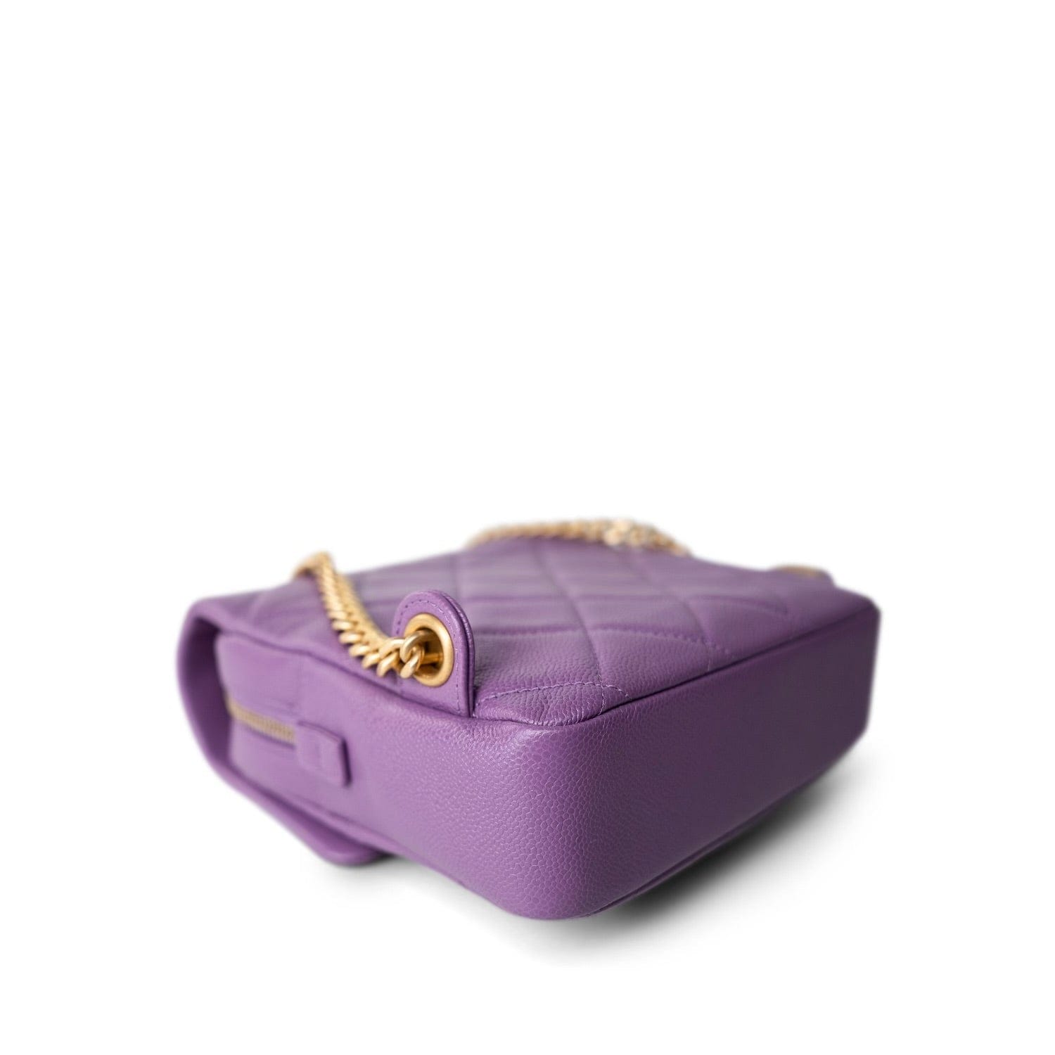 Buy Exquisite CHANEL 22P Purple Caviar Quilted Melody Backpack at