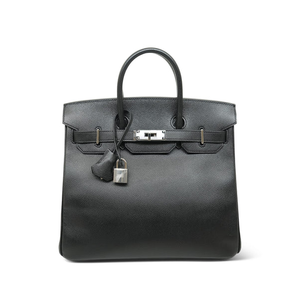 HAC 28 Black Courchevel Palladium Plated J Square Stamp – REDELUXE