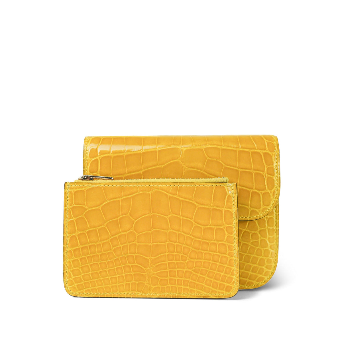 Hermès Mimosa Alligator Mississippiensis Constance Slim Wallet