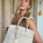 Product image 6 of 17: Birkin 30 Beton Clemence Gold Plated A Stamp