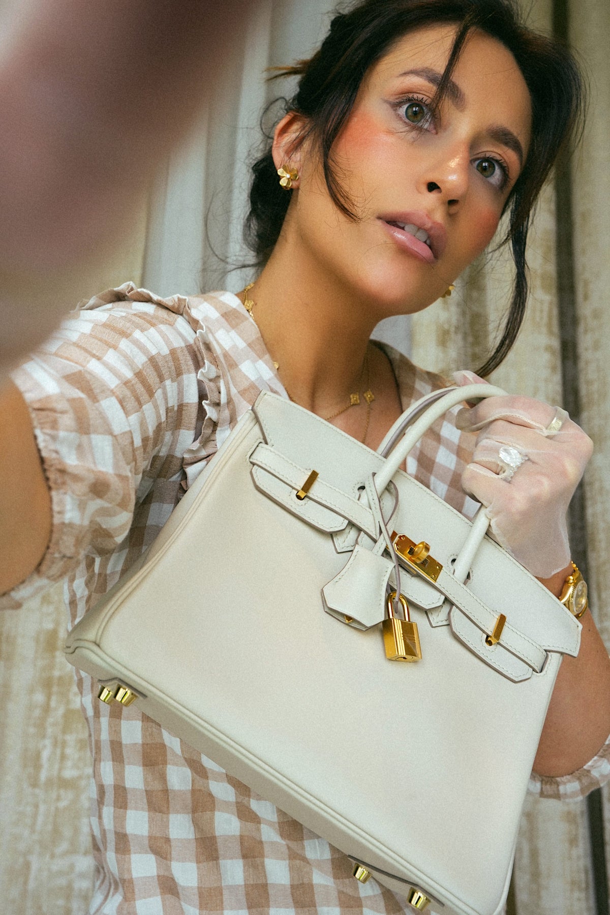 Birkin 25 Beton Swift Gold Plated Y Stamp