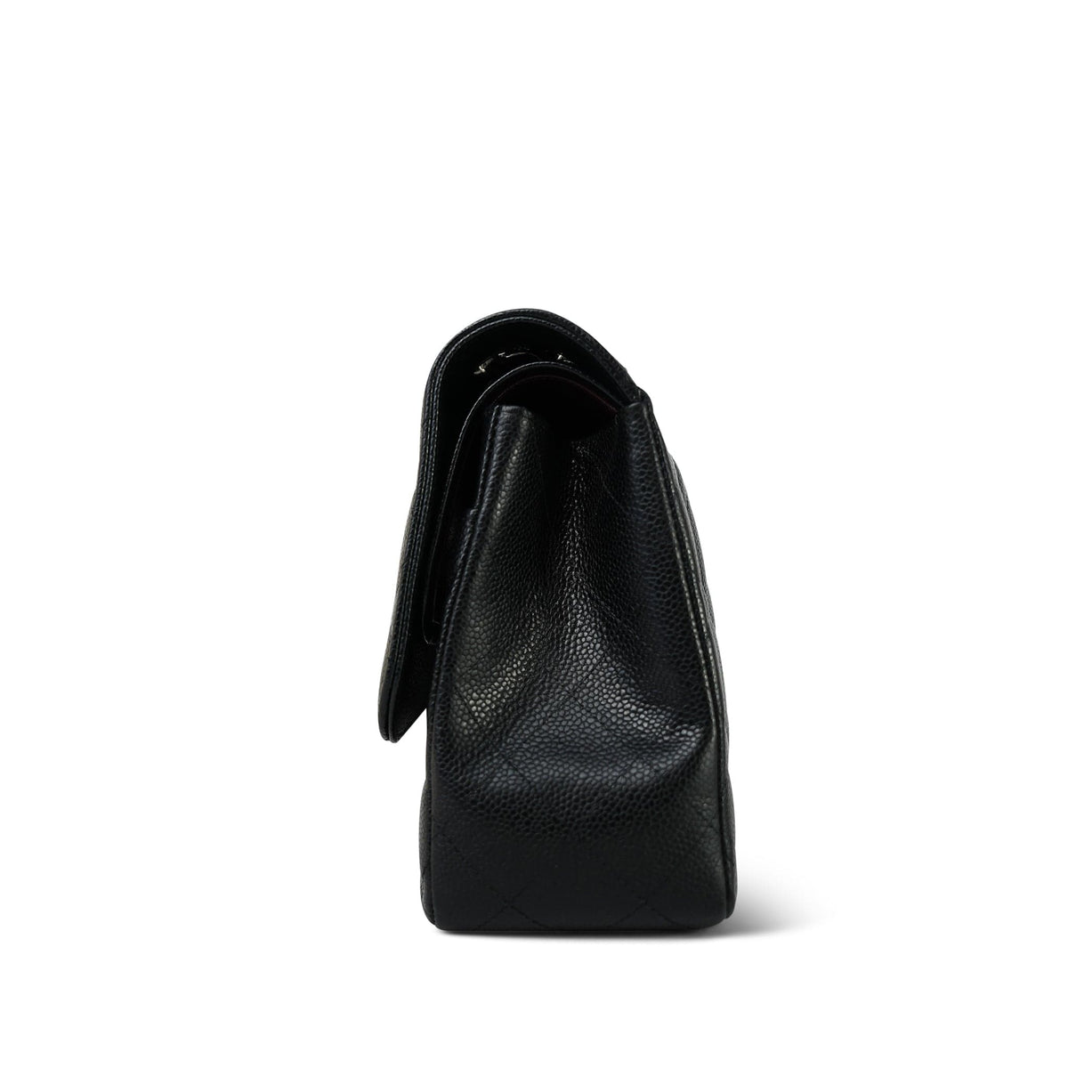 Black Caviar Quilted Jumbo Classic Flap Silver Hardware