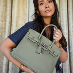 Product image 2 of 16: Birkin 30 Sauge Clemence Palladium Plated X Stamp