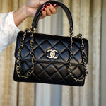Product image 10 of 28: Black Lambskin Quilted Small Trendy CC LGHW