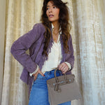 Product image 6 of 18: Birkin 25 Gris Caillou/Etoupe Grizzly/Swift Palladium Plated B Stamp