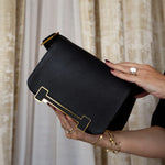 Product image 10 of 17: Geta Black Chèvre Mysore Gold Plated B Stamp