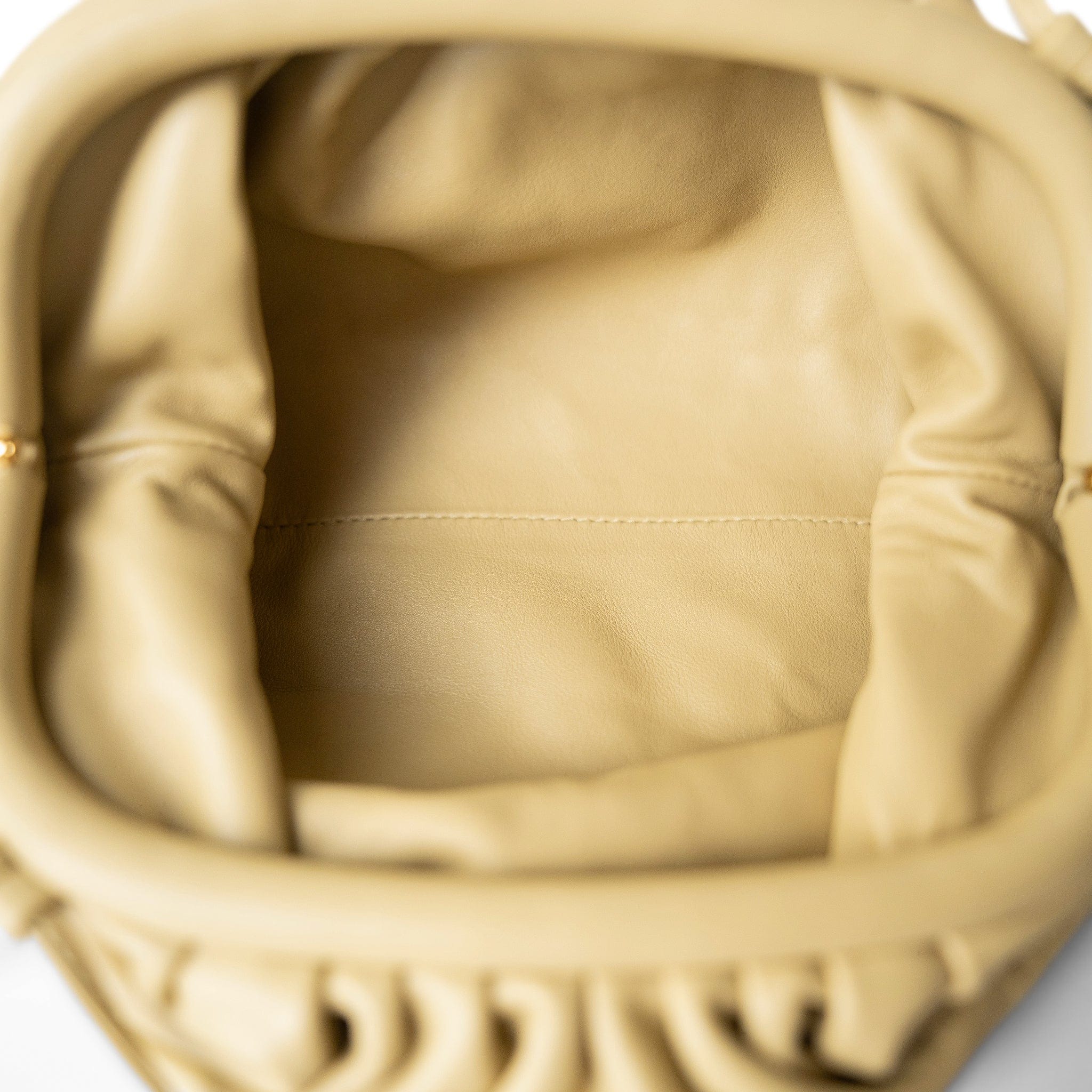 Bottega Veneta Handbag Yellow Bottega Veneta Yellow Mini Pouch Clutch - Redeluxe