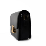 Celine Handbag Black Celine Triomph Teen Black Shiny Calfskin Bag - Redeluxe