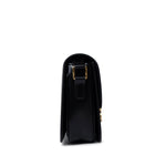 Celine Handbag Black Celine Triomph Teen Black Shiny Calfskin Bag - Redeluxe