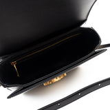 Celine Handbag Black Celine Triomph Teen Black Shiny Calfskin Bag - Redeluxe