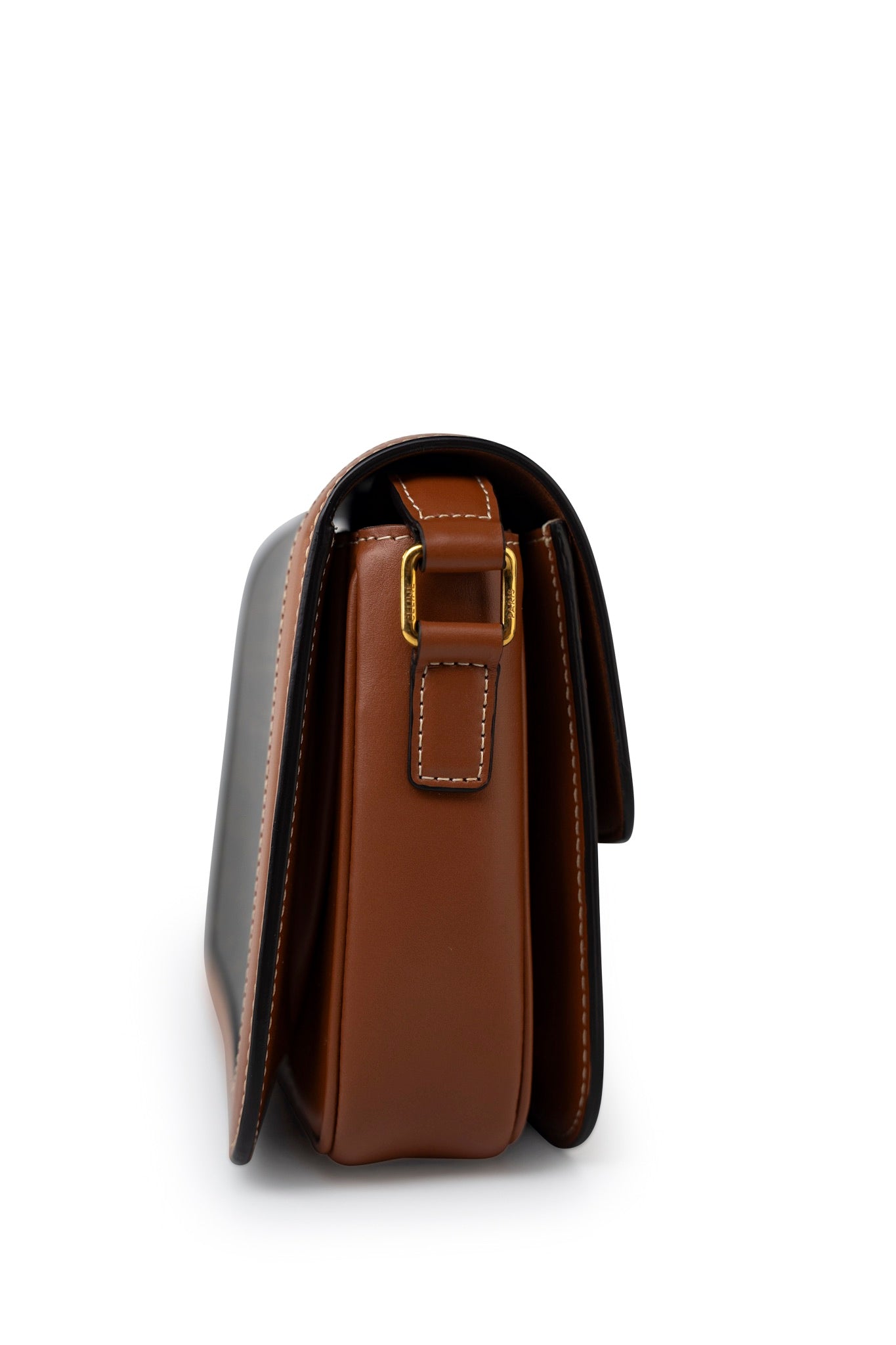 Celine Tan Triomph Canvas And Calfskin Triomphe Bag – REDELUXE