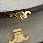 Celine Handbag Celine Triomph Bag in Textile and Whips - Redeluxe