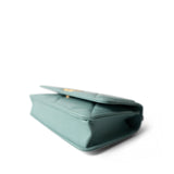 CHANEL 19C Tiffany Blue Lambskin Quilted 19 Wallet on Chain Mixed Hardware - Redeluxe