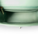 CHANEL 21C Green Lambskin Quilted Mini Square Flap Light Gold Hardware - Redeluxe