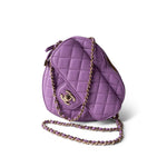CHANEL 22S CC In Love Purple Lambskin Quilted Large Heart Bag - Redeluxe