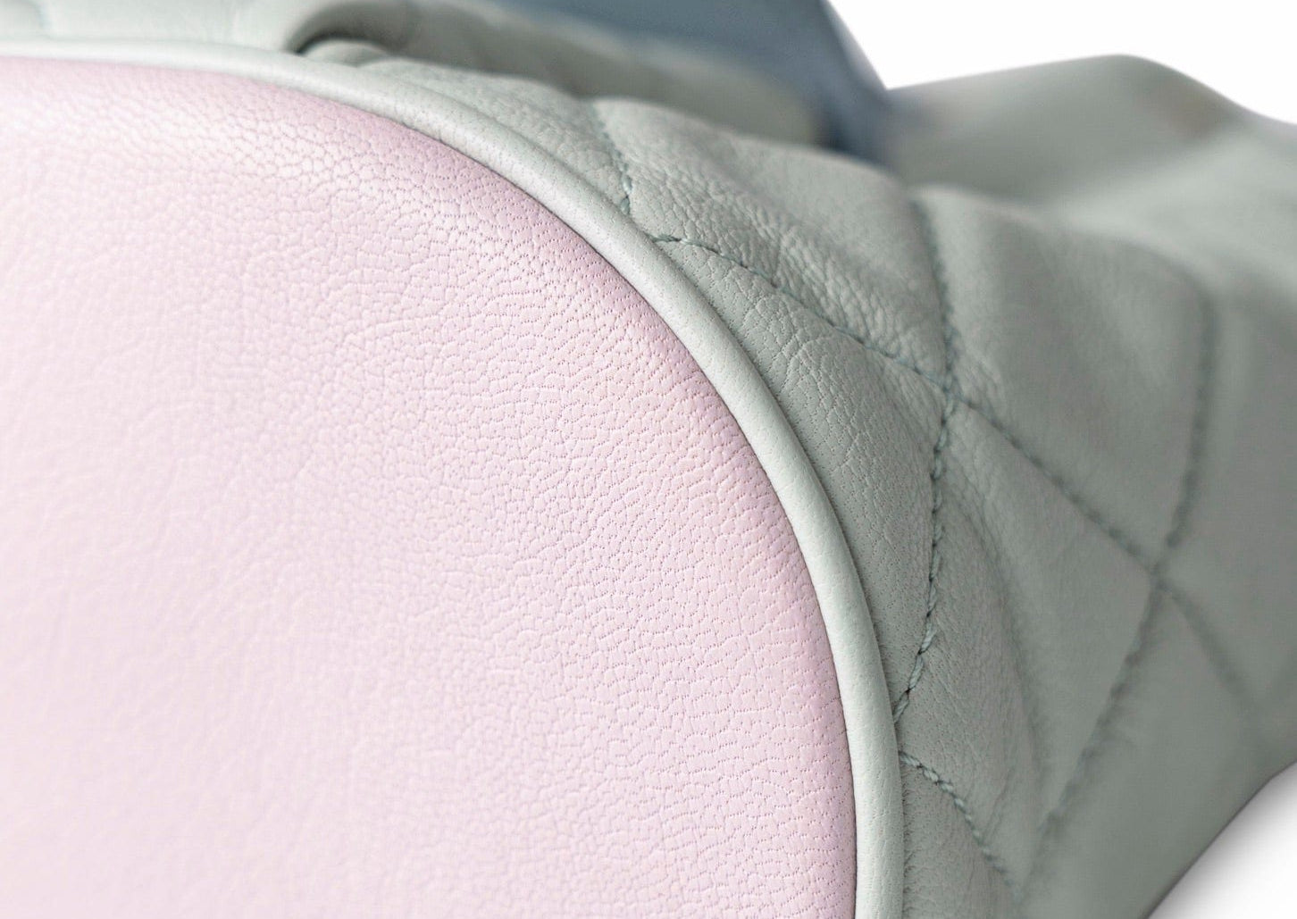 CHANEL Backpack 20C Duma Goatskin Quilted Drawstring Backpack Green Blue Pink - Redeluxe
