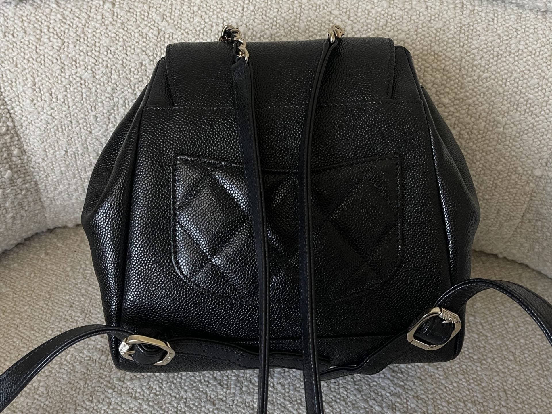 CHANEL Backpack 22B Black Caviar Backpack Small (Updated Size) LGHW - Redeluxe