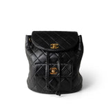 CHANEL Backpack Black Chanel Vintage Black Leather Duma Backpack GHW - Redeluxe
