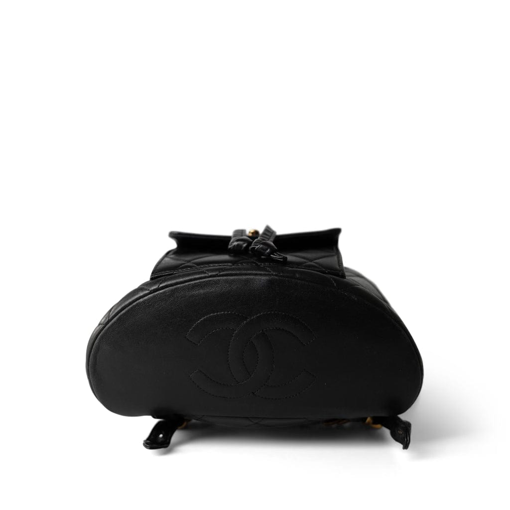 chanel vip gift bag leather backpack Chanel Vintage Black Leather Duma Backpack GHW – REDELUXE