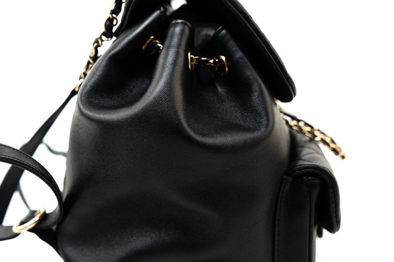 CHANEL Backpack Duma Backpack Large Black Lambskin Quilted - Redeluxe