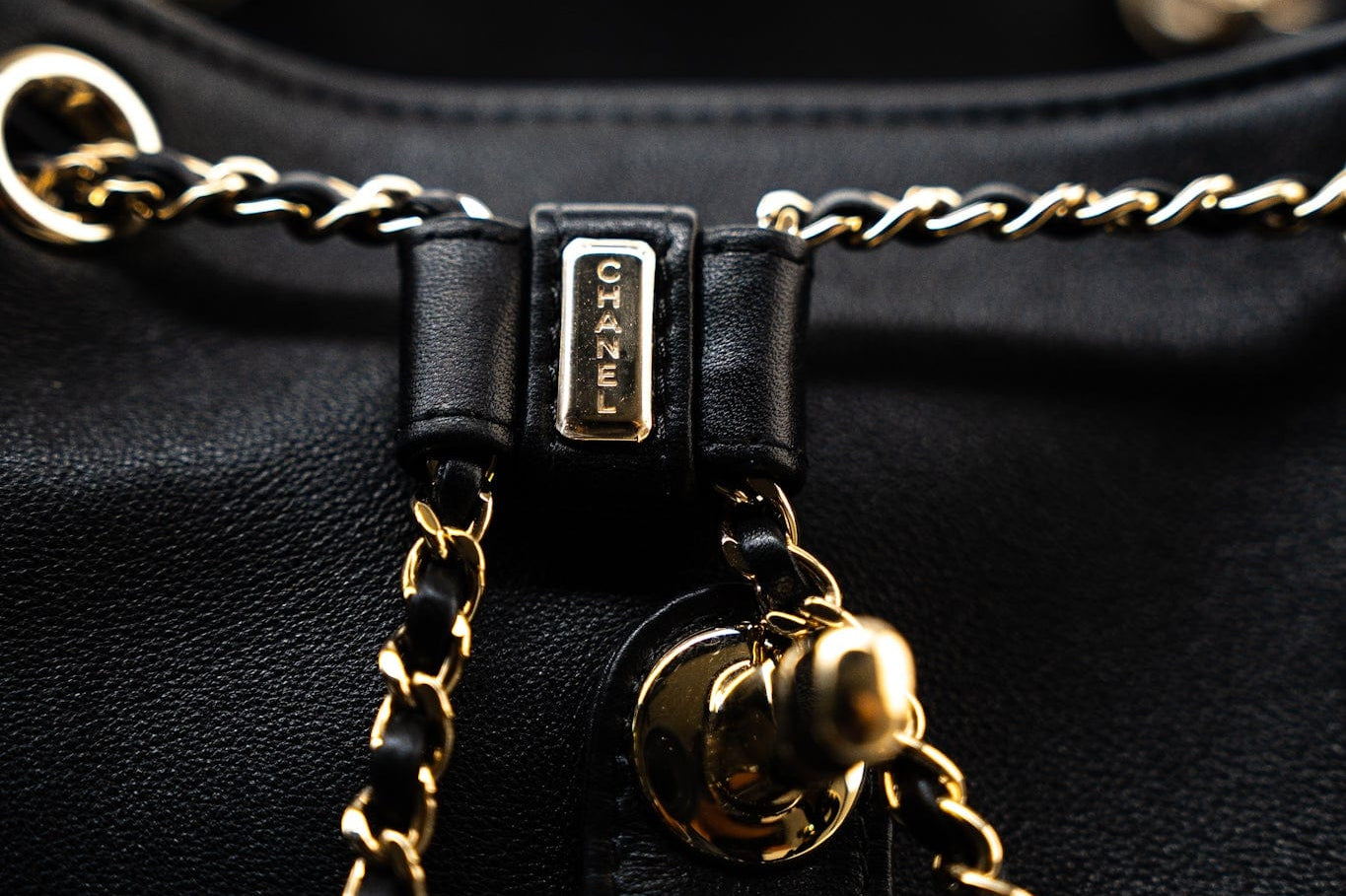 CHANEL Backpack Duma Backpack Large Black Lambskin Quilted - Redeluxe