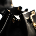 CHANEL Backpack Duma Backpack Large Black Lambskin Quilted - Redeluxe