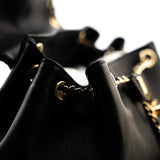 CHANEL Backpack Duma Backpack Large Black Lambskin Quilted - Redeluxe
