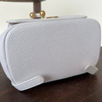 CHANEL Backpack White Caviar Quilted BackPack w/ Aged Gold Hardware - Redeluxe