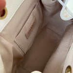 CHANEL Backpack White Caviar Quilted BackPack w/ Aged Gold Hardware - Redeluxe