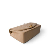 CHANEL Beige Diana Flap Beige Lambskin Quilted Medium Gold Hardware - Redeluxe