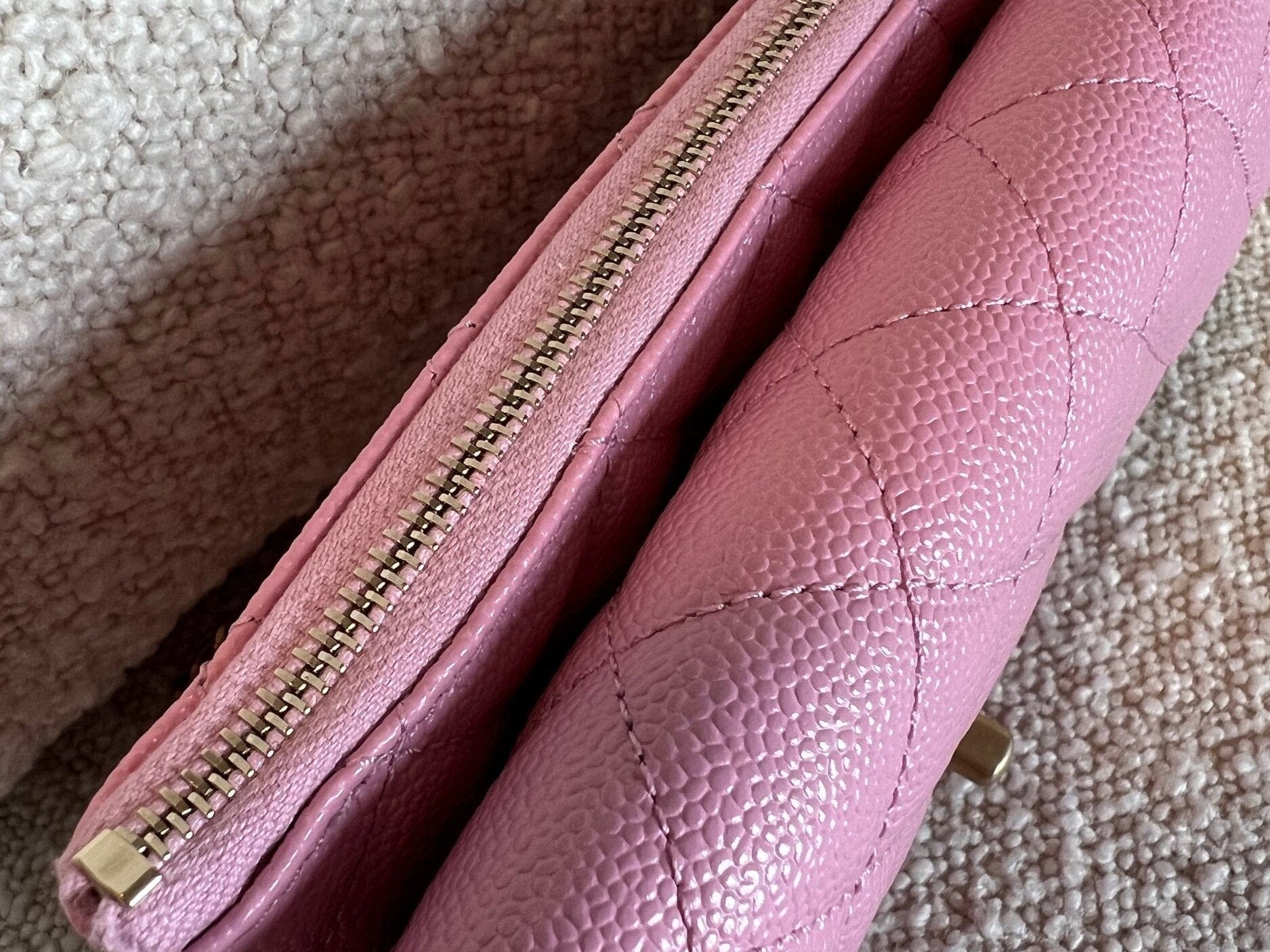 CHANEL Belt Bag 22S Dark Pink Caviar Quilted Belt Bag AGHW - Redeluxe